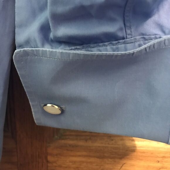 Brooks Brothers Shirt Men's L/XL Blue Button Up White Collar French Cuff Shirt - Picture 5 of 10